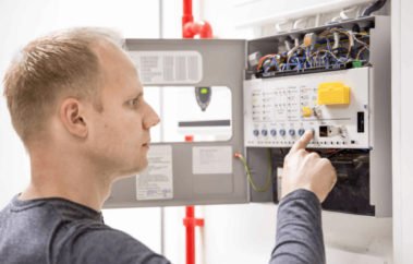 Electrician Checking the Panel in Ancsater